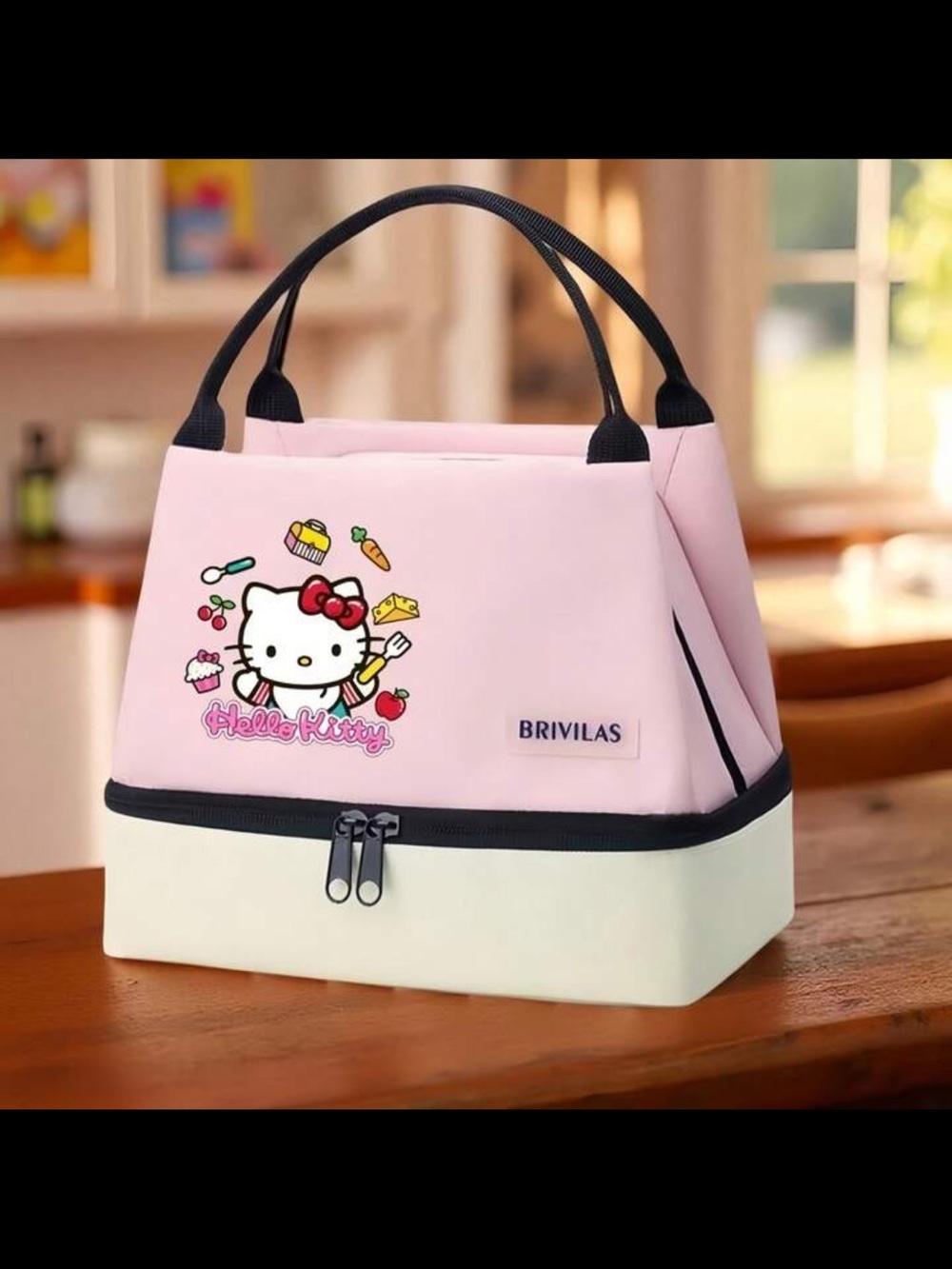 3-Sanrio Hello Kitty Double-Layer Insulated Lunch Bag